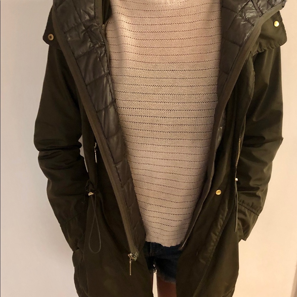 Vince Camuto green light jacket w/ hood